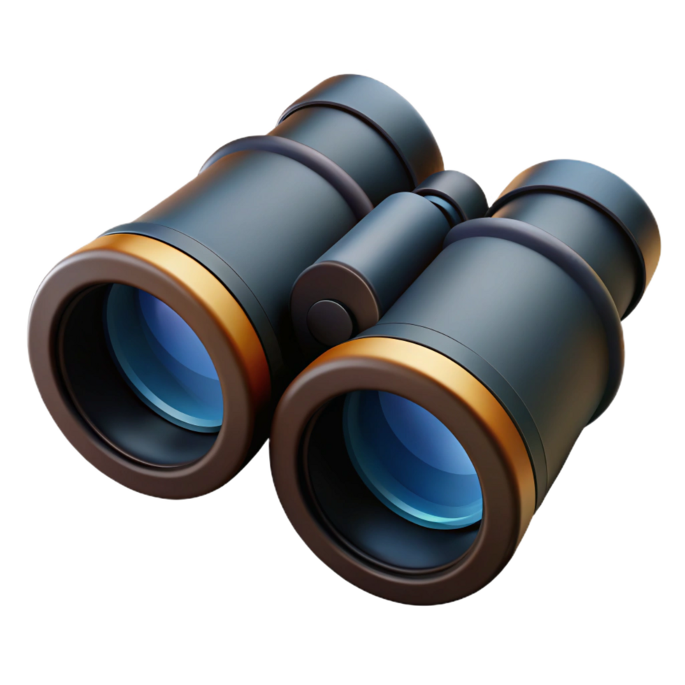 beautiful organic A pair of binoculars, black. NO BACKGROUND with Transparent Background. fine detail png