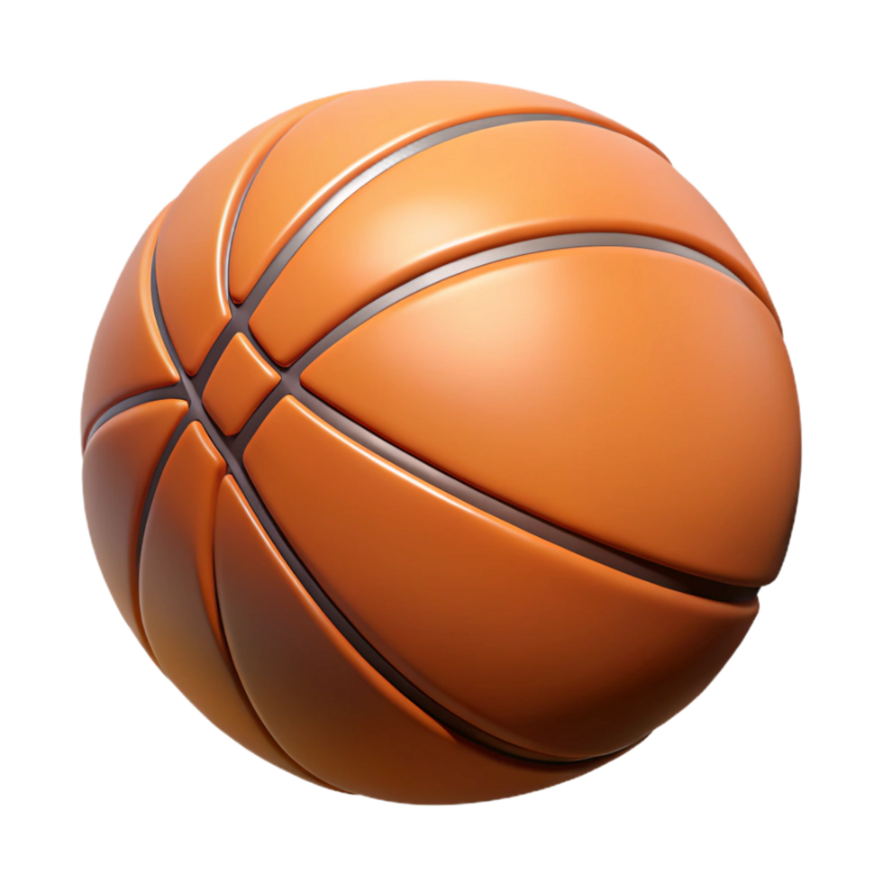 dazzling traditional A basketball, NO BACKGROUND with Transparent Background. 8K png
