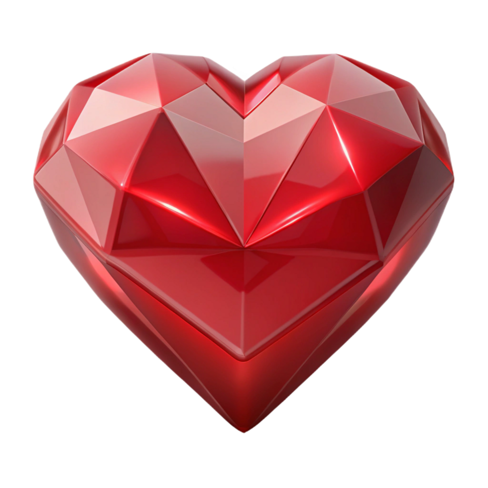 impressive peaceful mid-century A single, blood-red ruby, cut in the shape of a heart. NO BACKGROUND with Transparent Background. precision png