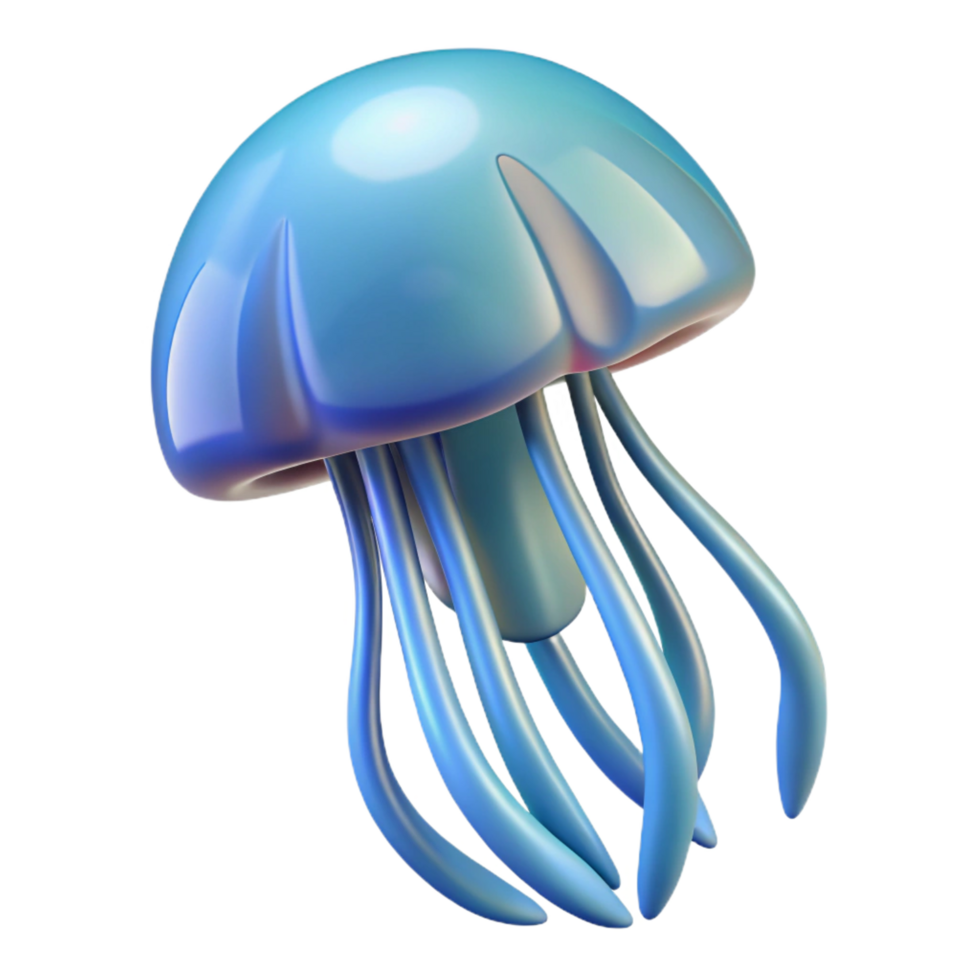 dreamy majestic A jellyfish, NO BACKGROUND with Transparent Background. 8K png