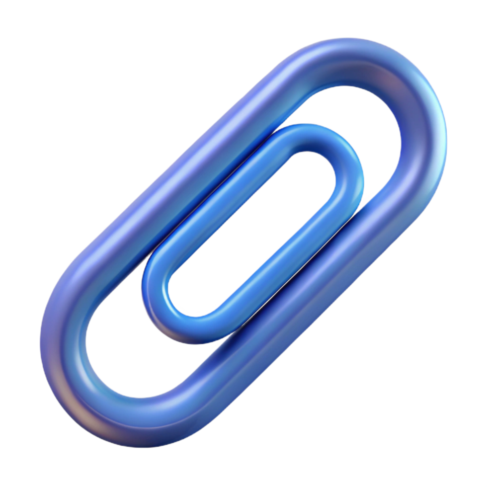 dreamy glorious A stylized paperclip. NO BACKGROUND with Transparent Background. detailed png
