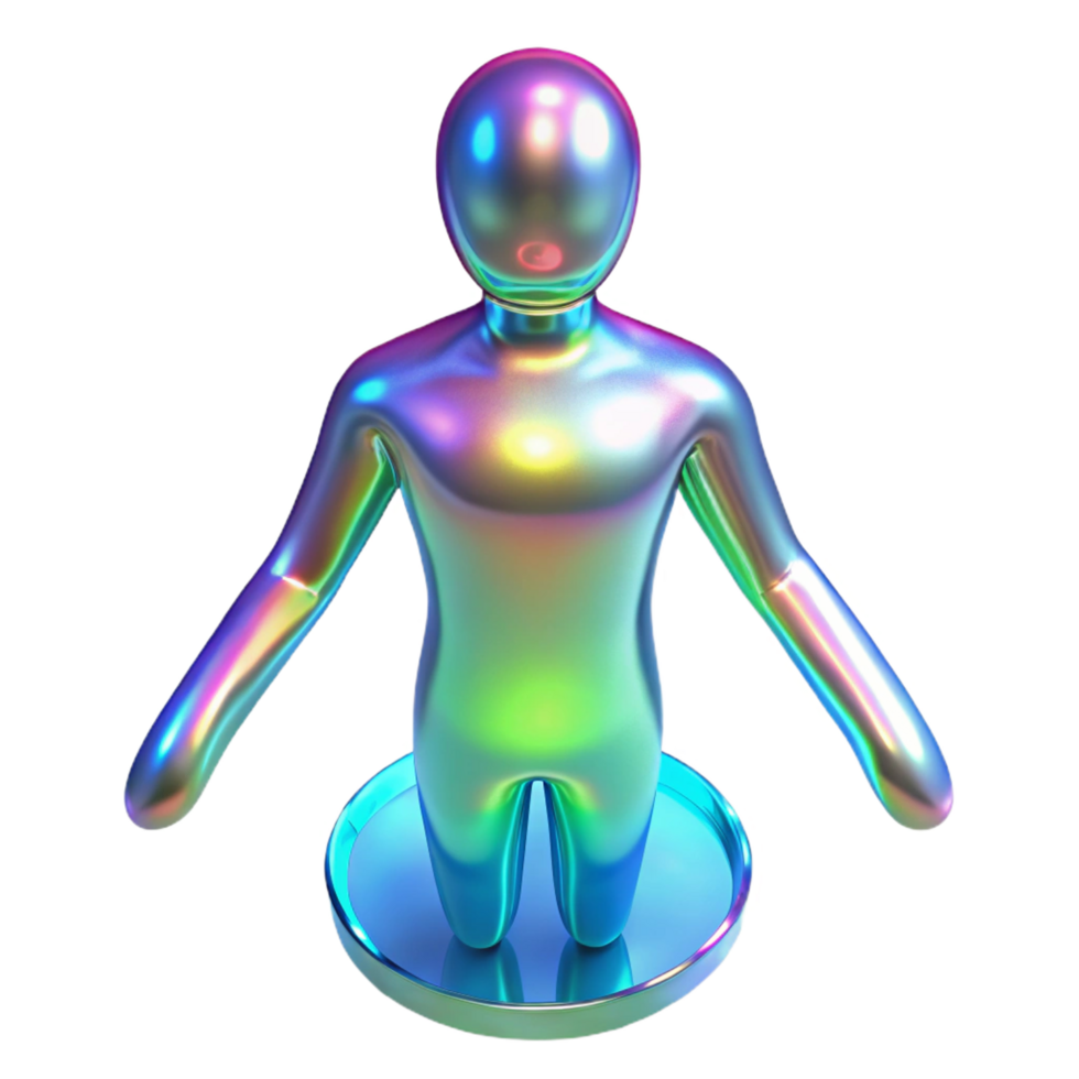 dramatic gothic Holographic projection of a human, translucent, glowing, NO BACKGROUND with Transparent Background. genuine png