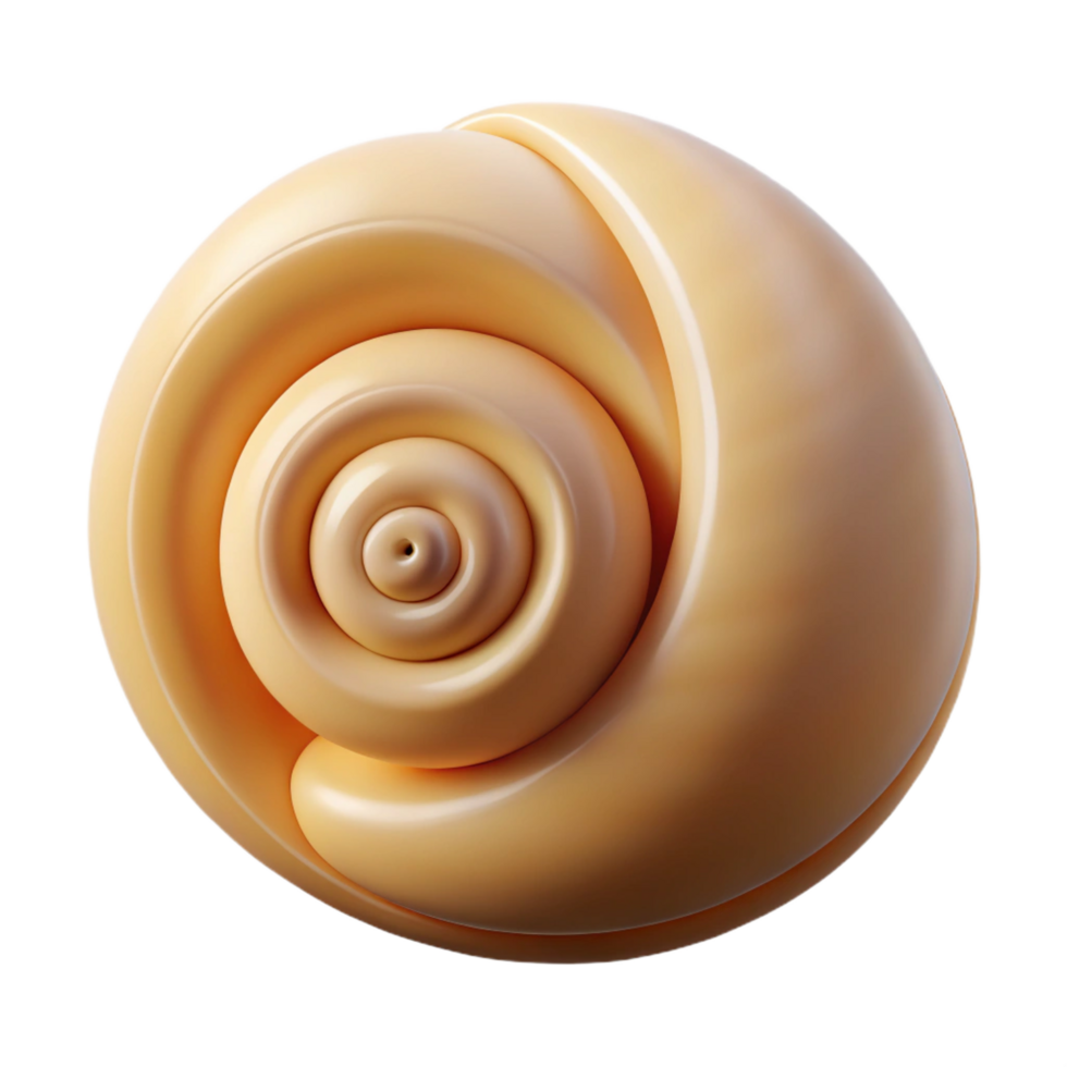 beautiful bold gothic Single seashell, spiral shaped NO BACKGROUND with Transparent Background. expertly shot png
