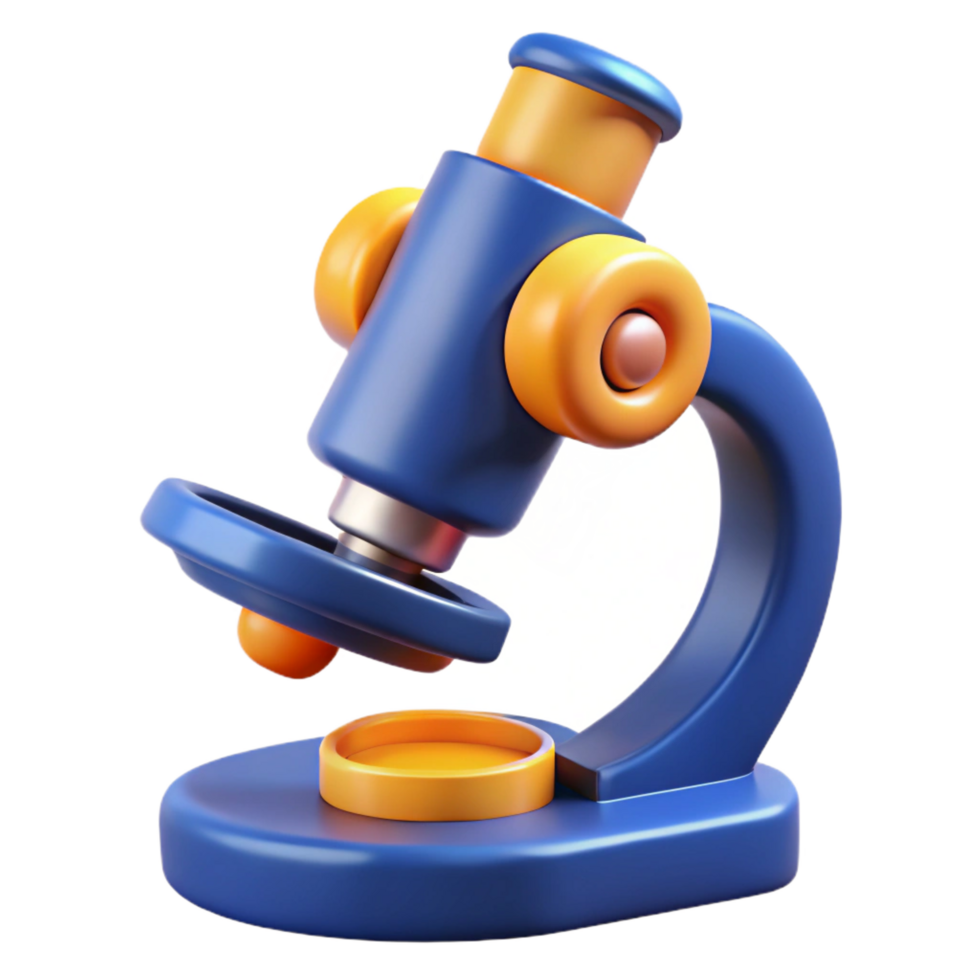 striking notable Microscope with adjustable focus NO BACKGROUND with Transparent Background. png