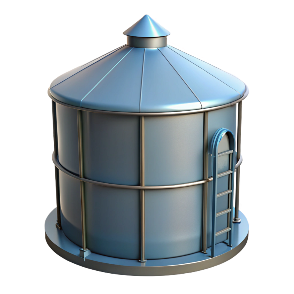 glorious sought-after Silo structure, cylindrical shape, NO BACKGROUND with Transparent Background. png