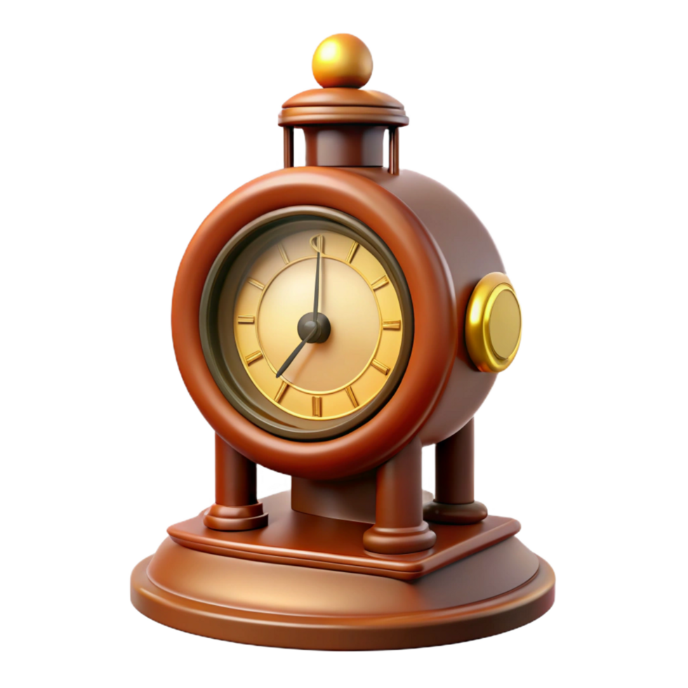 fascinating coveted Train station clock, vintage design, NO BACKGROUND with Transparent Background. png