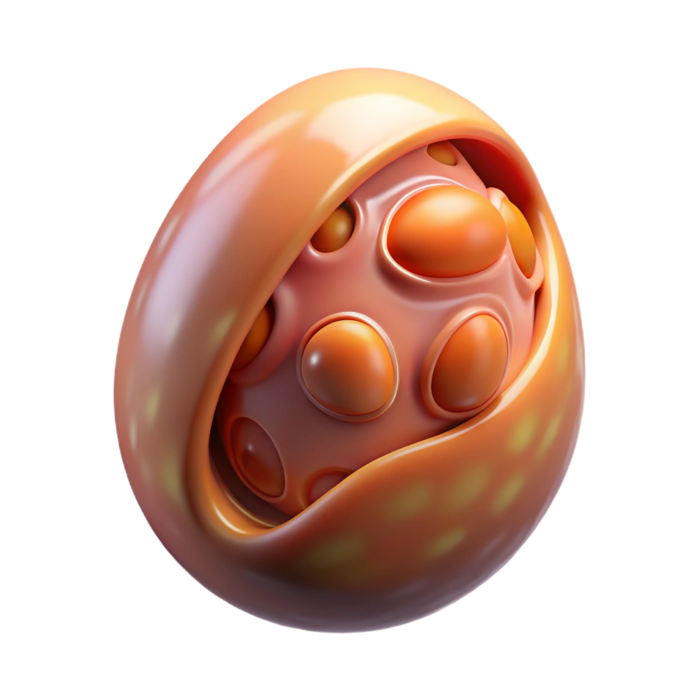 enchanting avant-garde Alien egg with pulsating embryo NO BACKGROUND with Transparent Background. masterfully captured png
