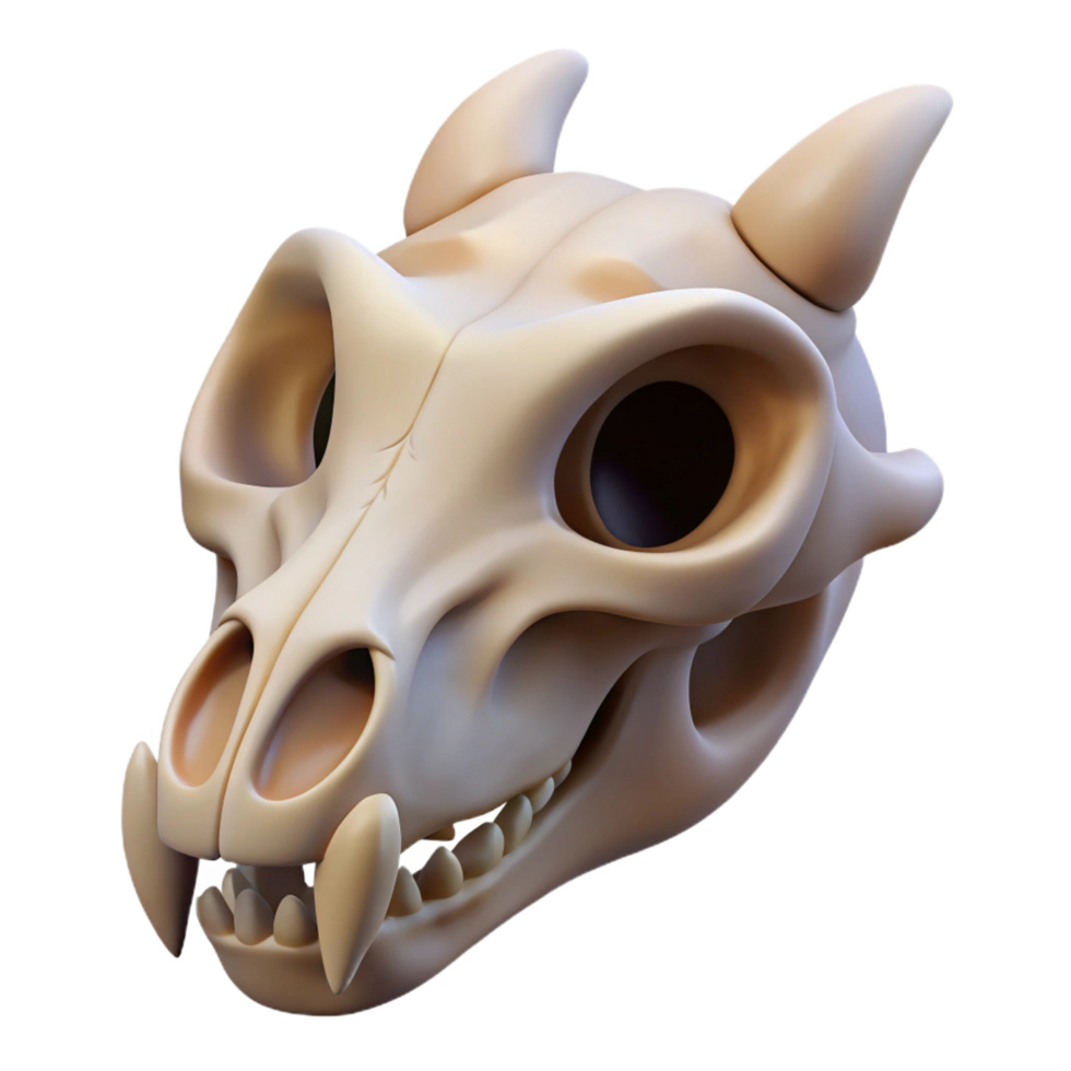 wonderful notable Animal skull NO BACKGROUND with Transparent Background. png