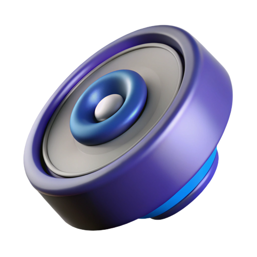 alluring impressionist A levitating speaker. NO BACKGROUND with Transparent Background. crisp png