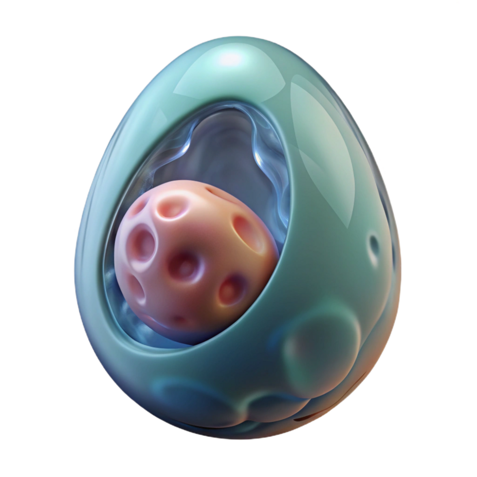 breathtaking gothic Alien egg with pulsating embryo NO BACKGROUND with Transparent Background. top-tier png