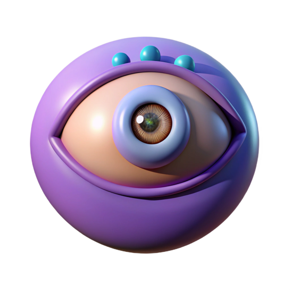 distinctive traditional A stylized eye, with a mystical gaze. NO BACKGROUND with Transparent Background. fine detail png