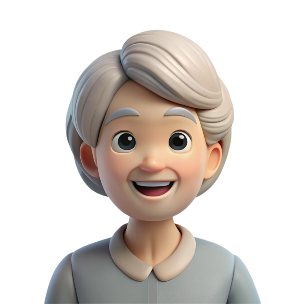 captivating renaissance Senior woman smiling NO BACKGROUND with Transparent Background. 4K png