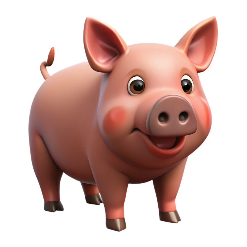 distinguished rustic A grunting pig, NO BACKGROUND with Transparent Background. flawless png
