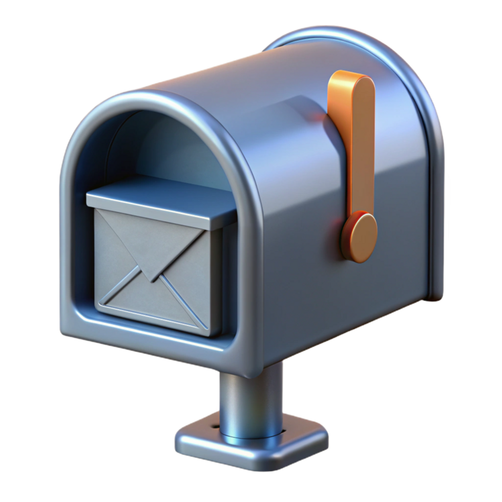 notable tropical Mail box, metal container, NO BACKGROUND with Transparent Background. refined png