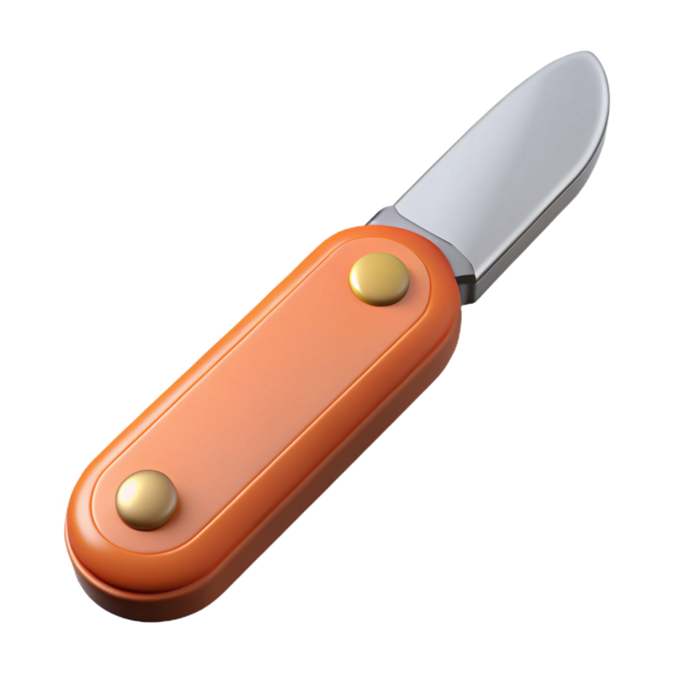 elegant classic Utility knife NO BACKGROUND with Transparent Background. impeccable png
