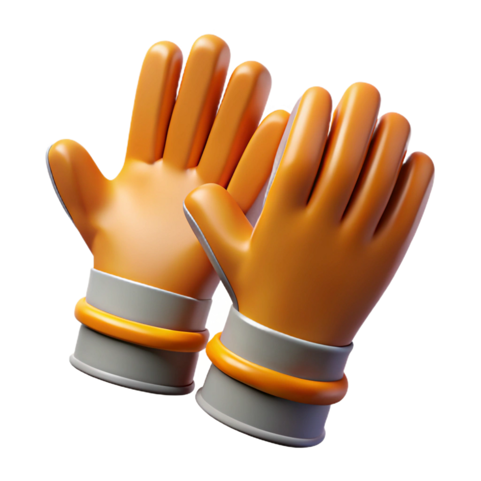 breathtaking elegant Work gloves NO BACKGROUND with Transparent Background. ultra HD png