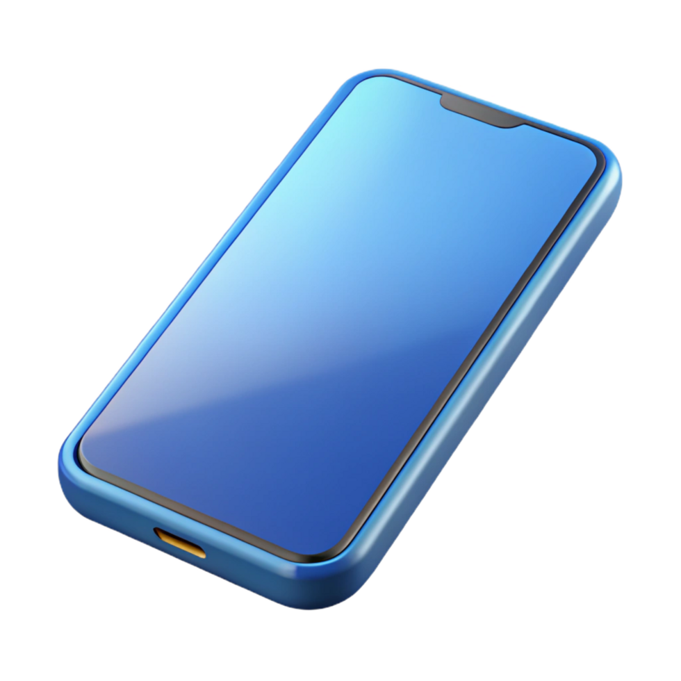 alluring dynamic coastal Mobile phone, touchscreen display, NO BACKGROUND with Transparent Background. professional png