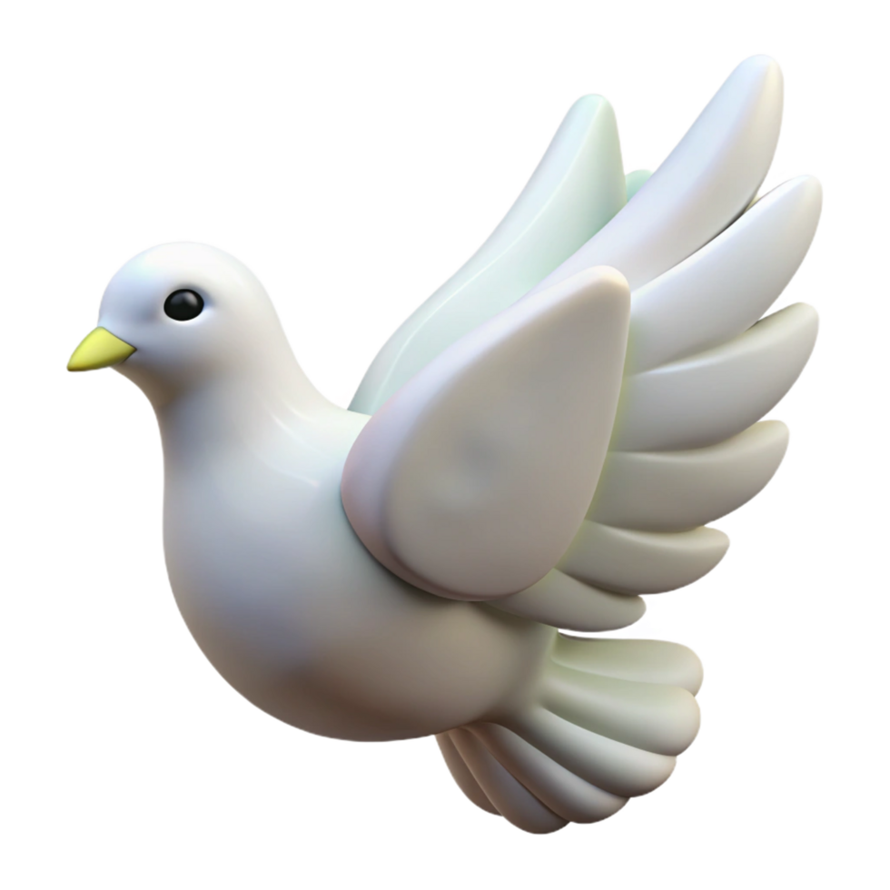 breathtaking exemplary Aphrodite's Dove, pure white and symbolic of love, NO BACKGROUND with Transparent Background. png