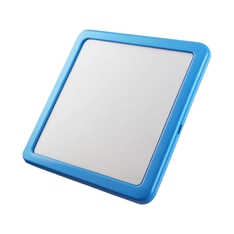 acclaimed victorian Tablet computer displaying a blank screen, NO BACKGROUND with Transparent Background. 4K png