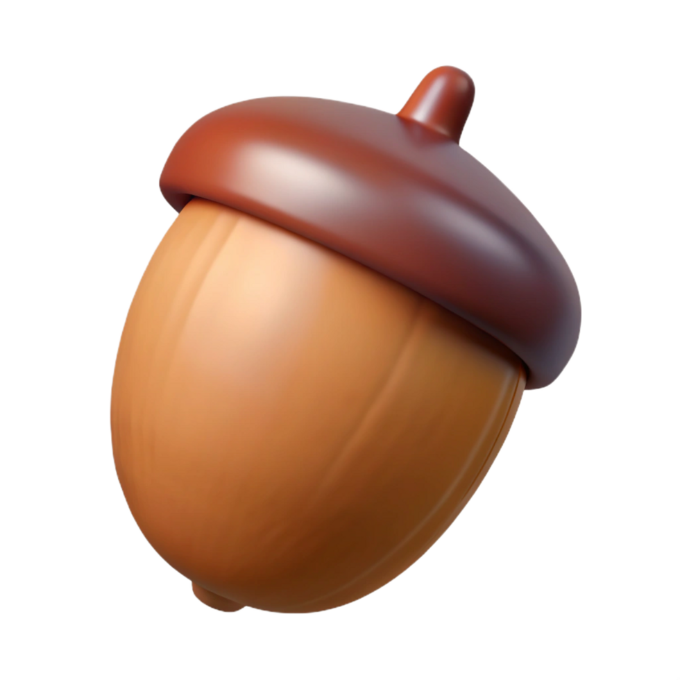 celebrated rustic One brown acorn NO BACKGROUND with Transparent Background. top-tier png