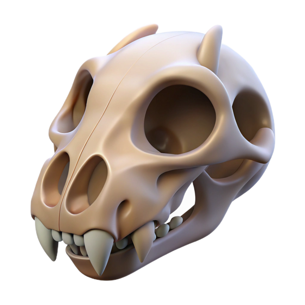 nostalgic dramatic Animal skull NO BACKGROUND with Transparent Background. genuine png