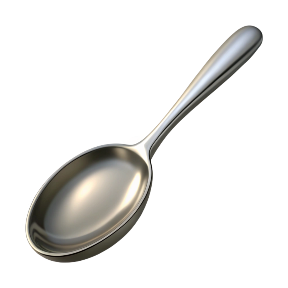 coveted victorian A single, silver spoon, polished, NO BACKGROUND with Transparent Background. artisan png