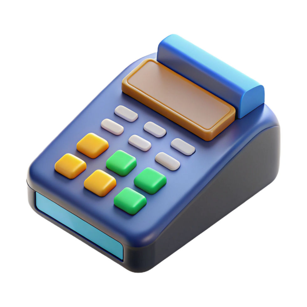dramatic quintessential A credit card reader, electronic payment. NO BACKGROUND with Transparent Background. png
