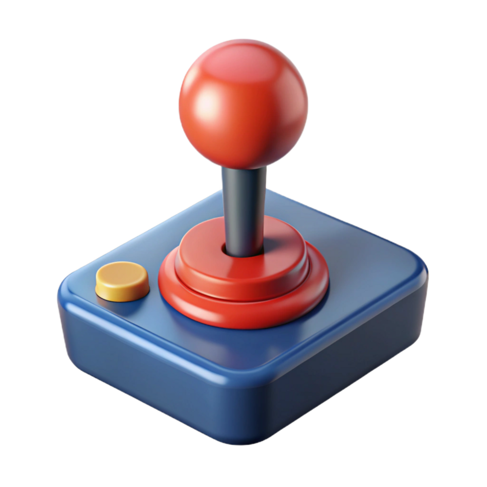stunning inspired A retro arcade joystick. NO BACKGROUND with Transparent Background. png