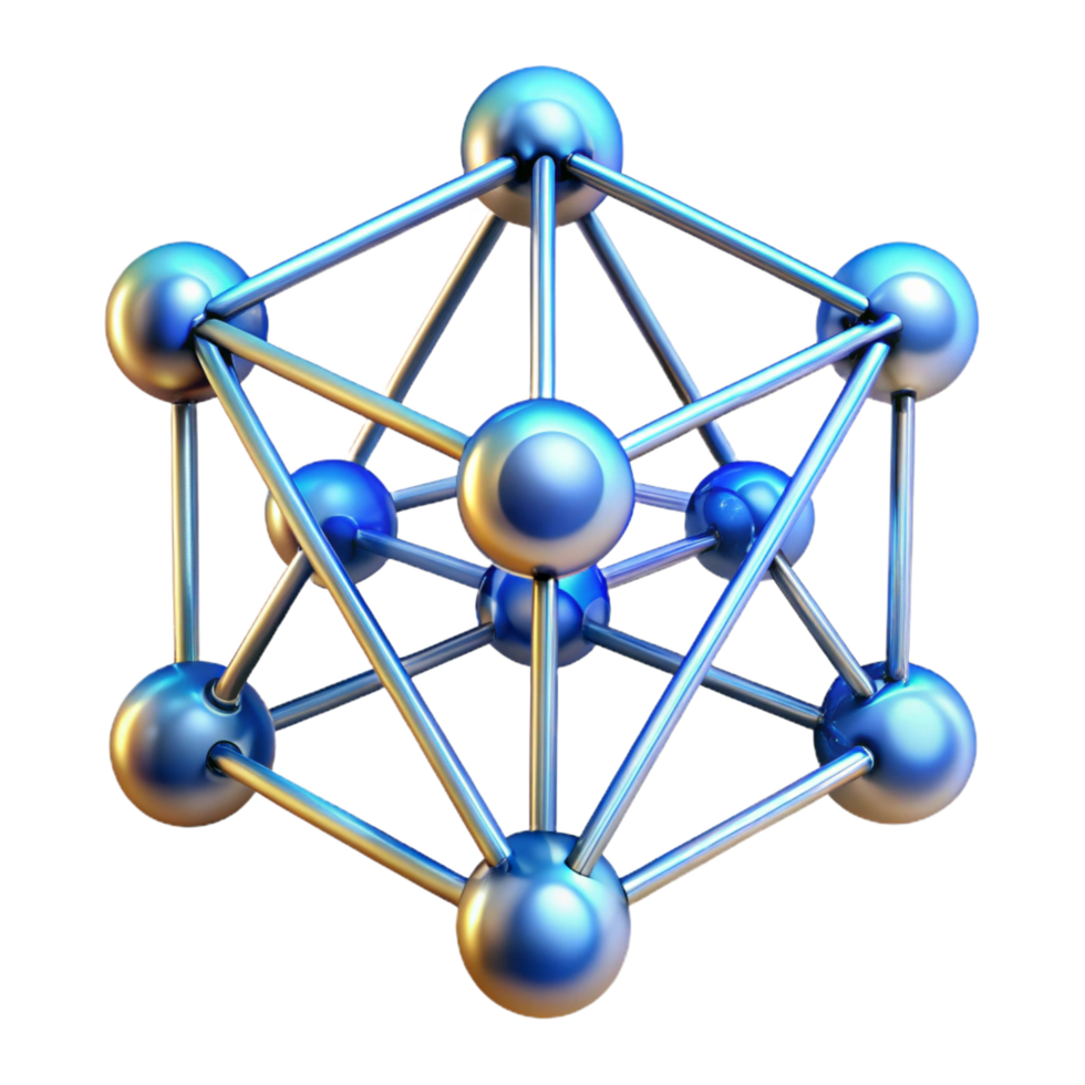captivating inspired A complex, interconnected network of glowing nodes. NO BACKGROUND with Transparent Background. png
