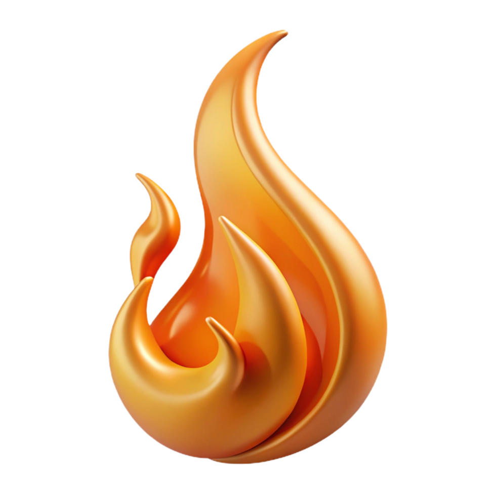 pristine distinctive A single, burning flame with abstract, swirling patterns. NO BACKGROUND with Transparent Background. png