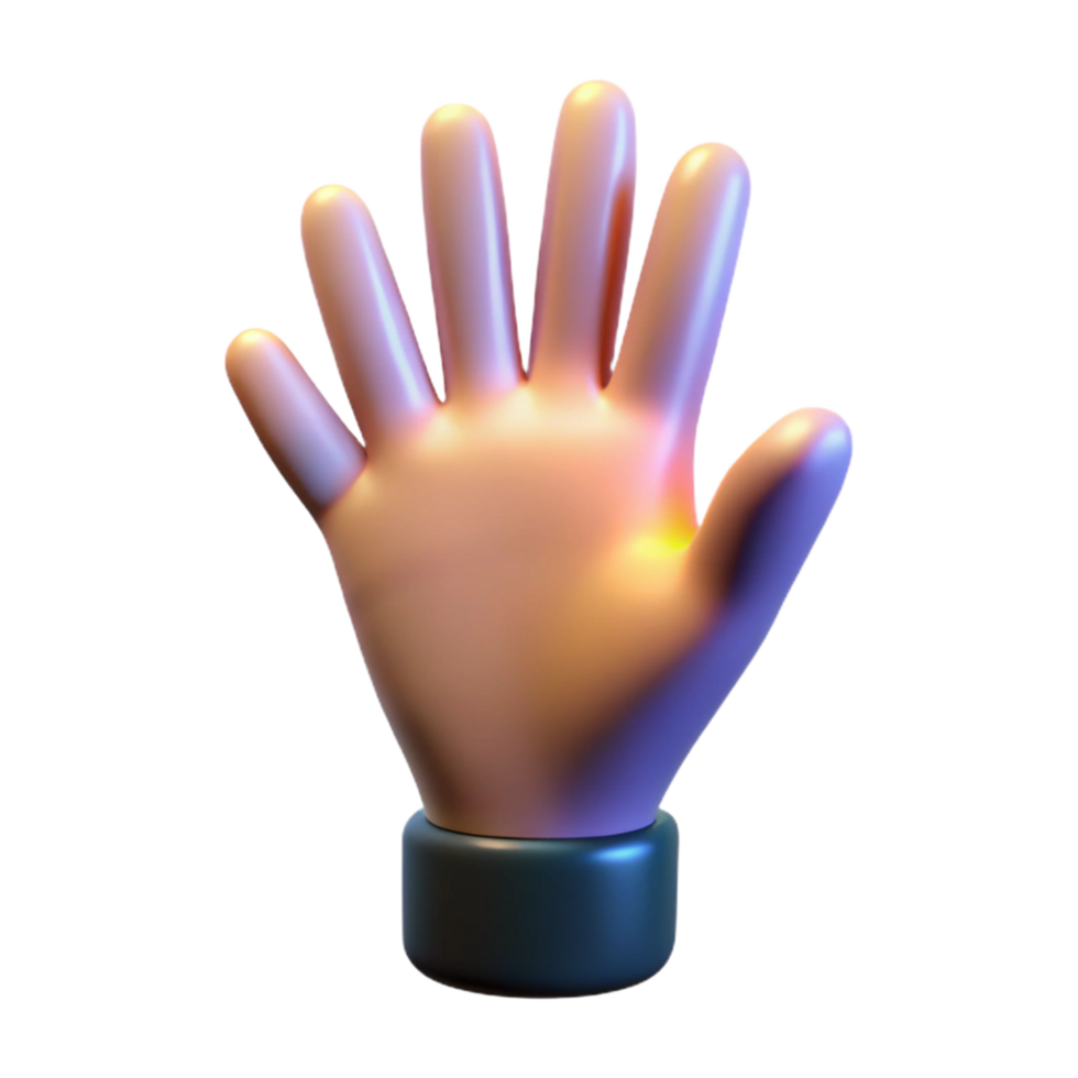 beautiful notable A single, stylized hand reaching upwards, made of light. NO BACKGROUND with Transparent Background. png