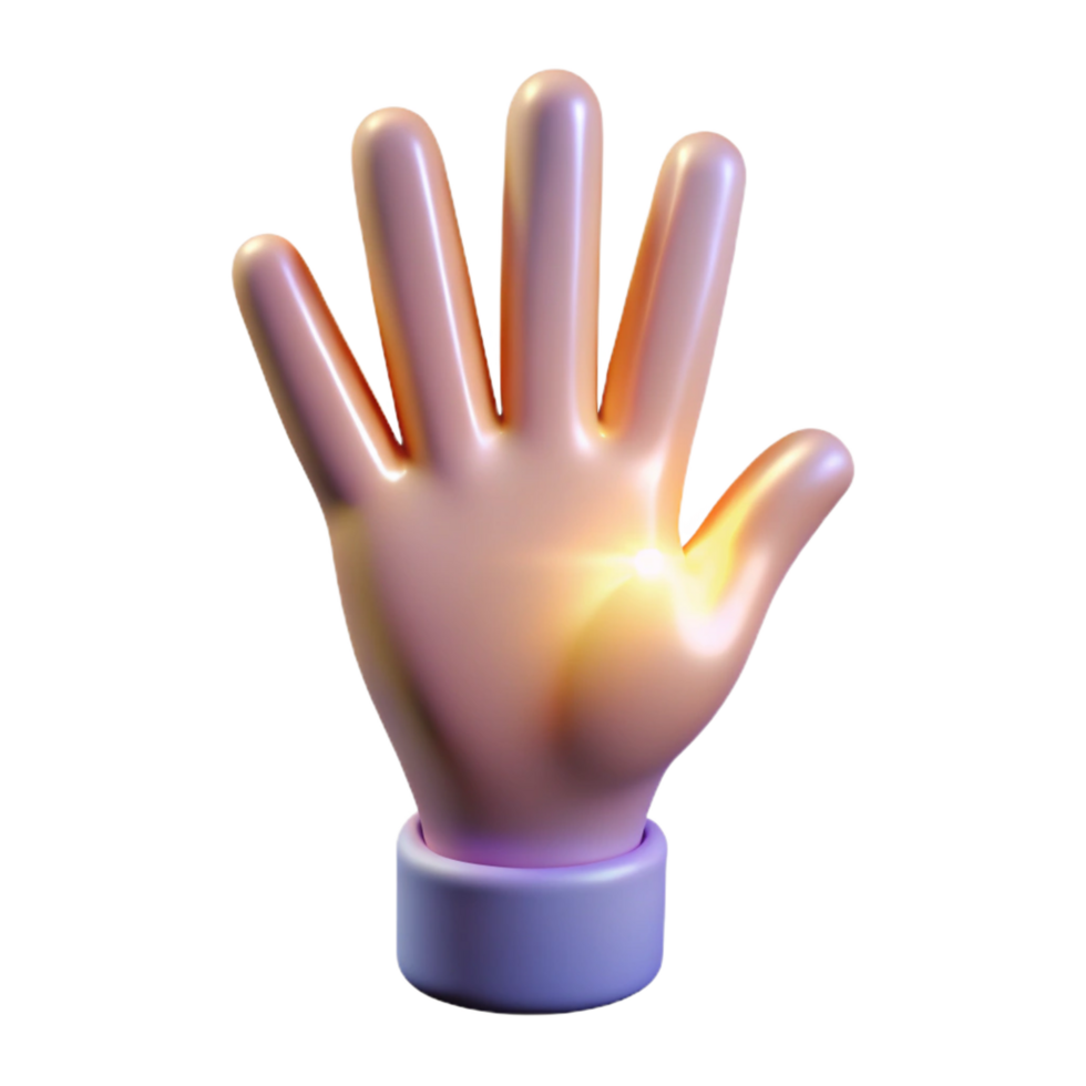 enchanting energetic traditional A single, stylized hand reaching upwards, made of light. NO BACKGROUND with Transparent Background. fine detail png