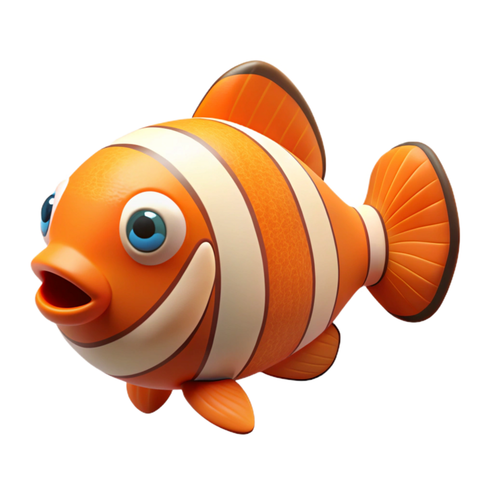 intense glorious A clownfish, NO BACKGROUND with Transparent Background. masterfully captured png