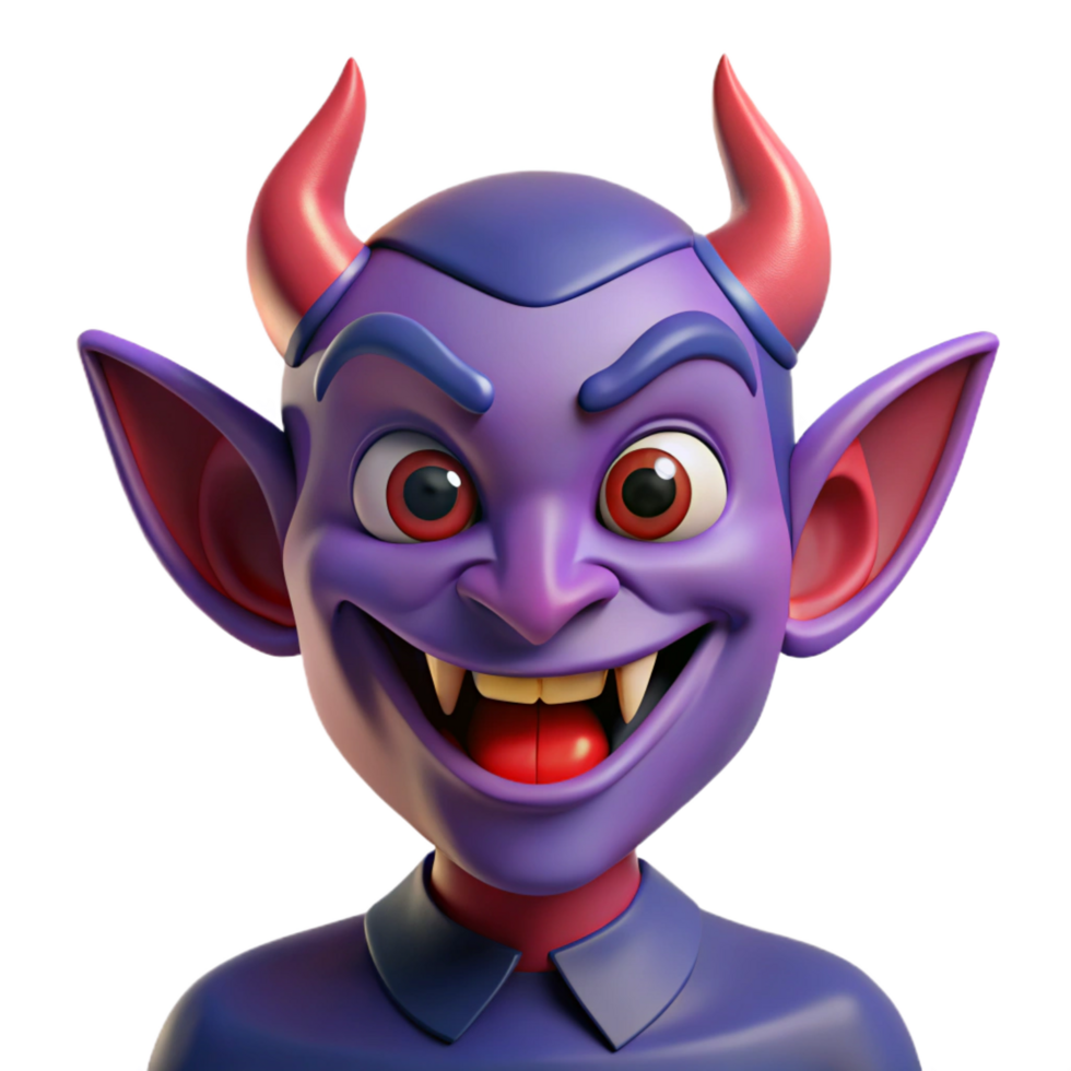 majestic victorian A mischievous imp, grinning wickedly. NO BACKGROUND with Transparent Background. studio quality png