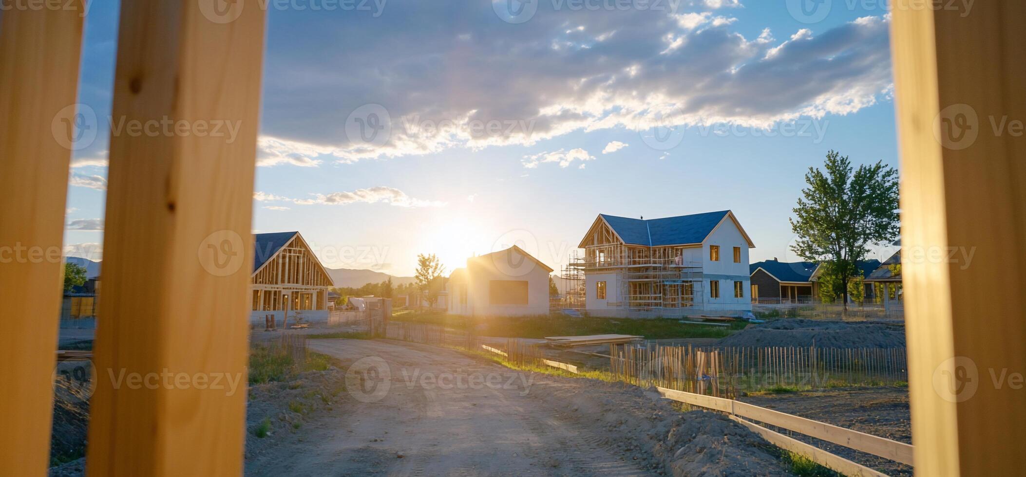 A view of a new home under construction photo
