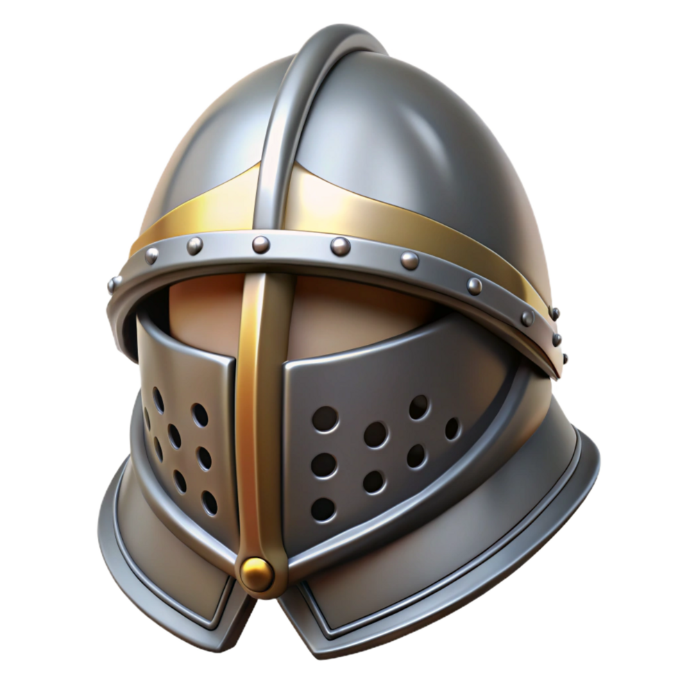 distinguished tropical A detailed knight's helmet, with a closed visor. NO BACKGROUND with Transparent Background. exclusive png