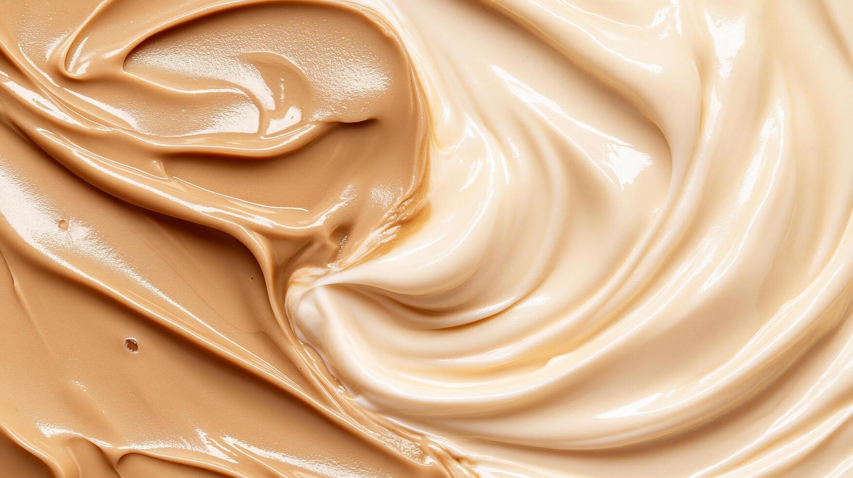 Creamy textures of foundation or moisturizer blending together. photo