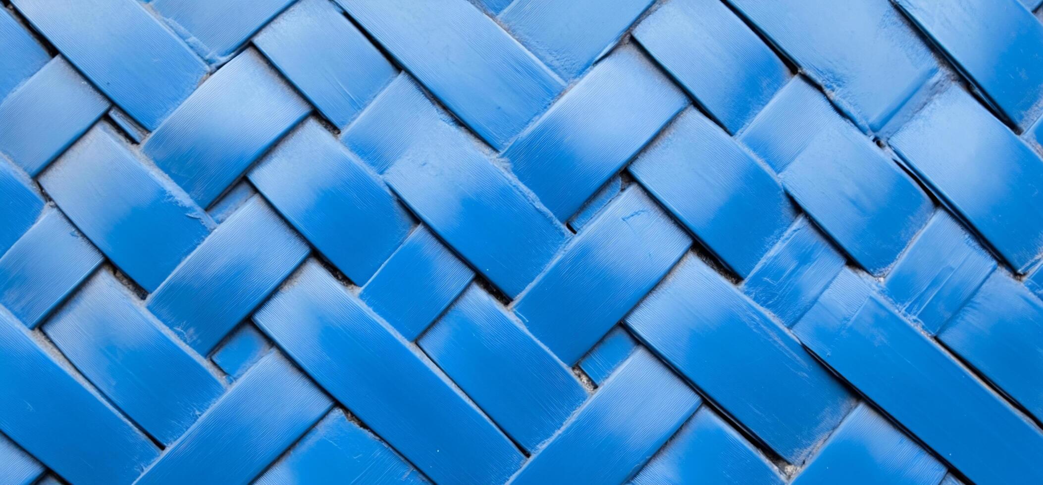 A close-up of a woven blue pattern, showcasing texture and design. photo
