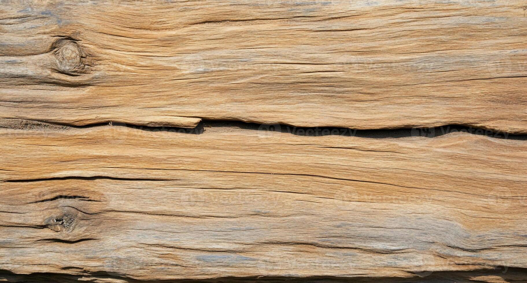 A close up of a wood plank with some cracks photo