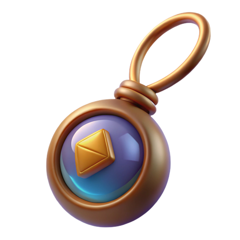 timeless coastal A single, enchanted amulet, NO BACKGROUND with Transparent Background. elite png