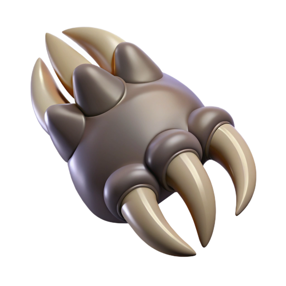 energetic alluring A fierce werewolf claw, NO BACKGROUND with Transparent Background. gallery standard png