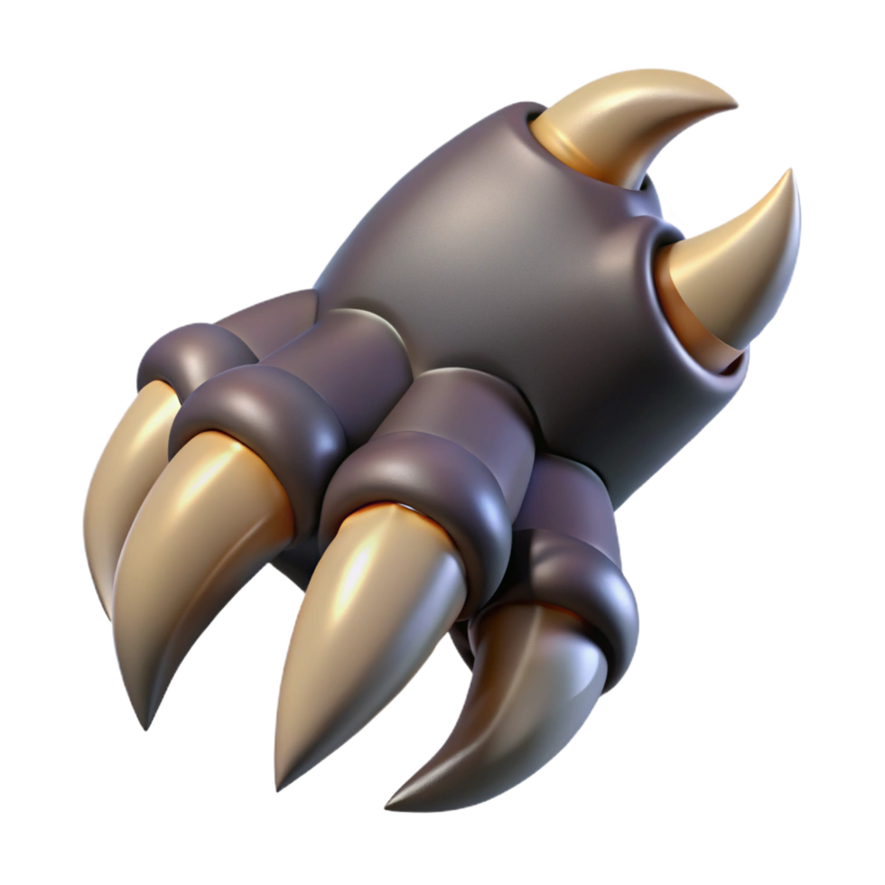 immaculate harmonious impressionist A fierce werewolf claw, NO BACKGROUND with Transparent Background. perfect clarity png