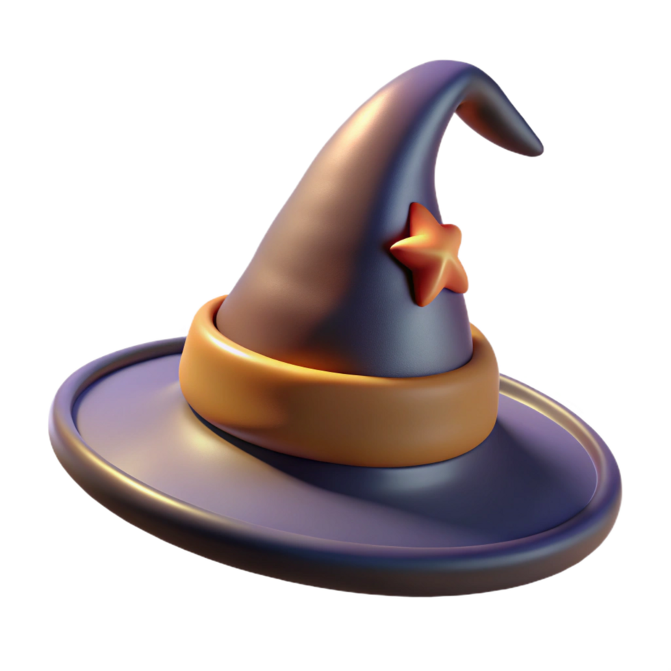 notable elegant A wise old wizard hat, NO BACKGROUND with Transparent Background. high quality png