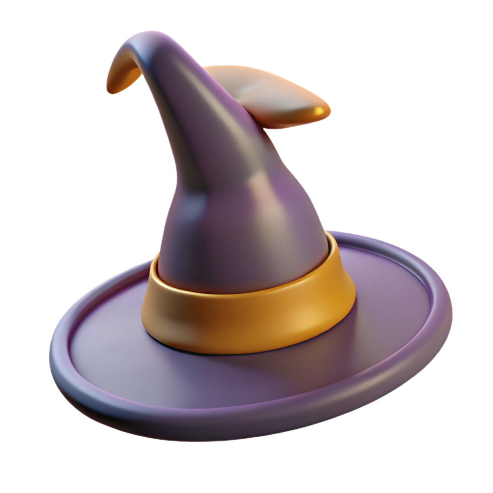 standout mid-century A wise old wizard hat, NO BACKGROUND with Transparent Background. flawless png