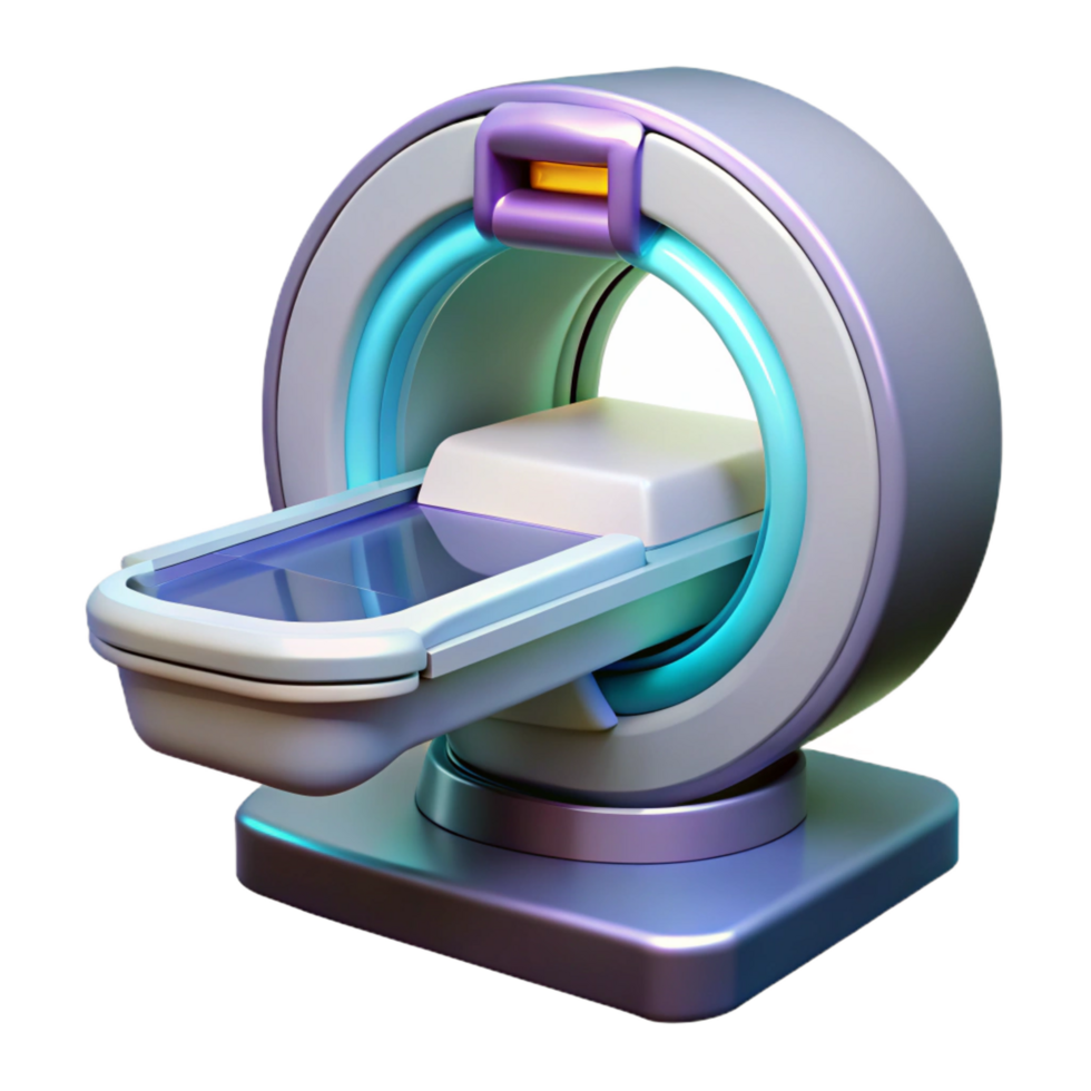 stunning bohemian Medical scanner, futuristic device, diagnostic tool. NO BACKGROUND with Transparent Background. crisp png