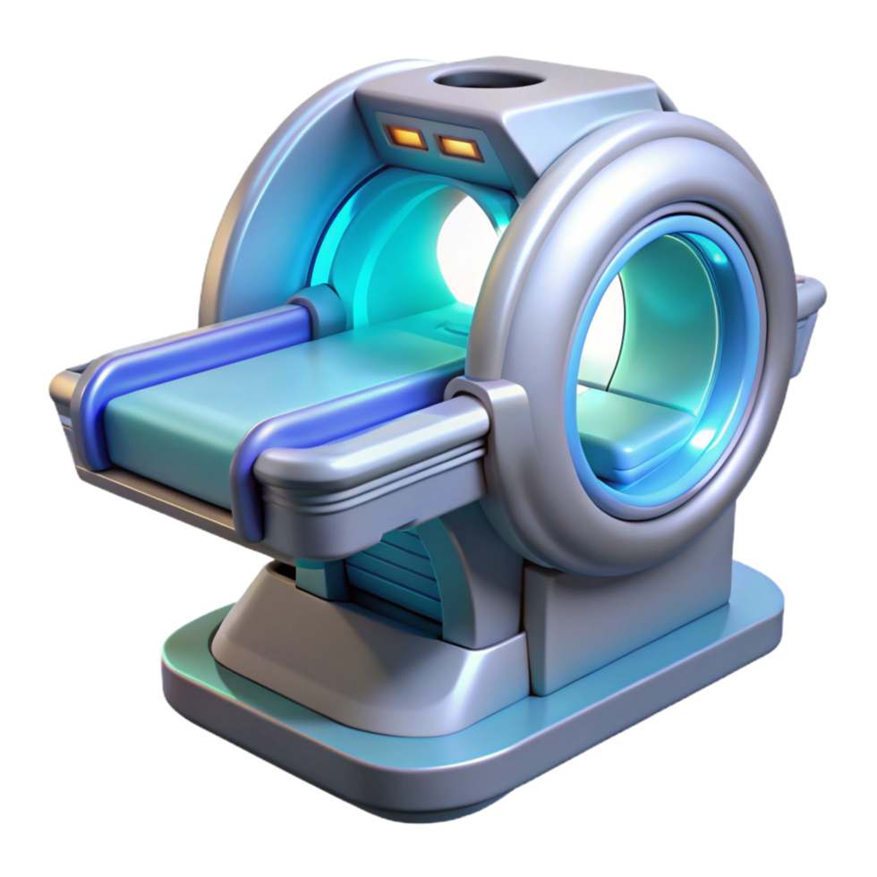 dramatic remarkable Medical scanner, futuristic device, diagnostic tool. NO BACKGROUND with Transparent Background. png