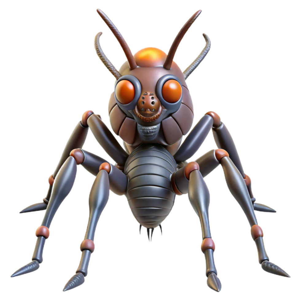 mysterious splendid Alien insect, chitinous exoskeleton, multiple legs. NO BACKGROUND with Transparent Background. high resolution png