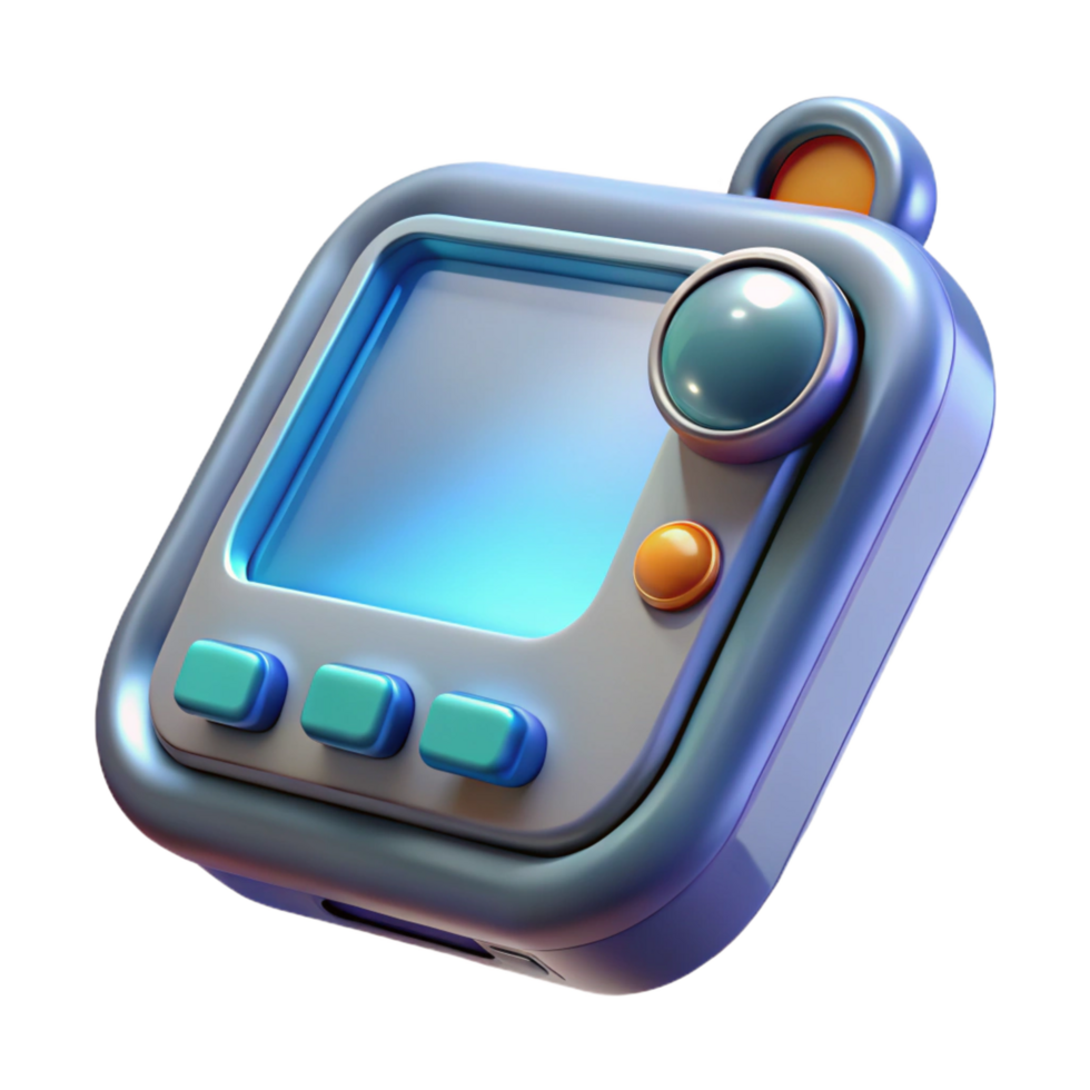 enchanting futuristic Communication device, futuristic design, handheld gadget. NO BACKGROUND with Transparent Background. studio quality png