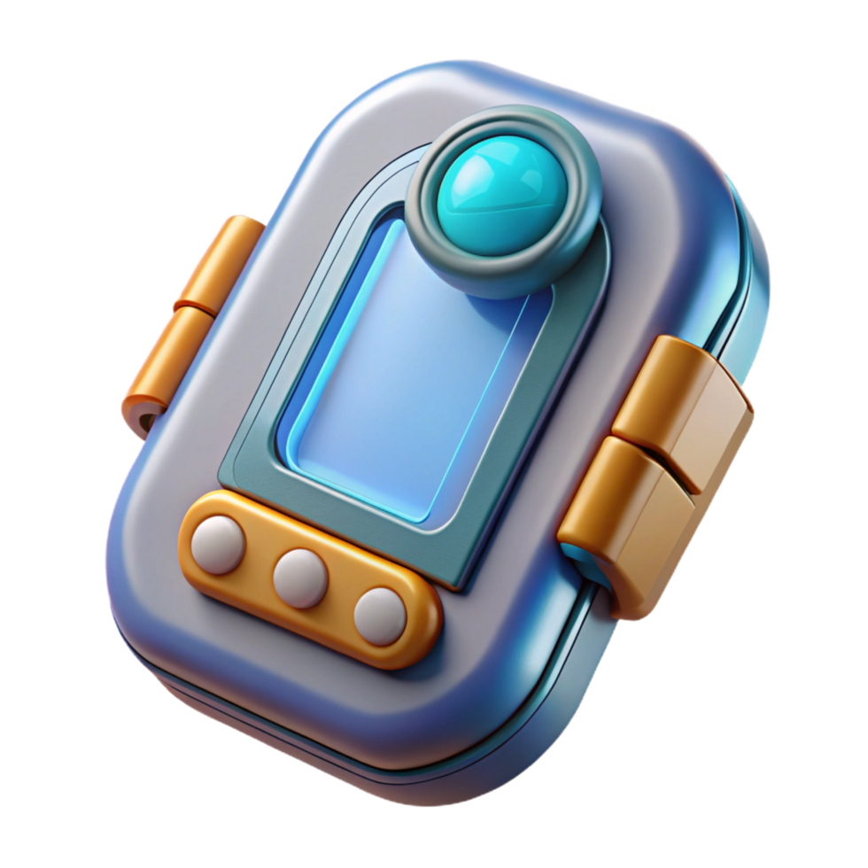 coveted baroque Communication device, futuristic design, handheld gadget. NO BACKGROUND with Transparent Background. 8K png