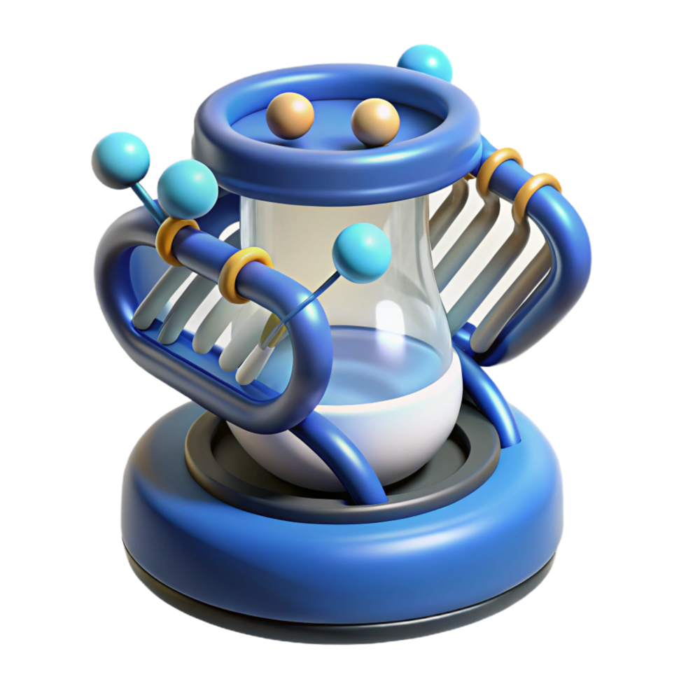 impressive rare Genetic modification device, futuristic lab equipment, DNA manipulation. NO BACKGROUND with Transparent Background. png